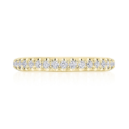 Single Row Pavé Wedding Band