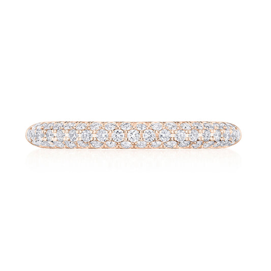 Triple Row Pavé Wedding Band