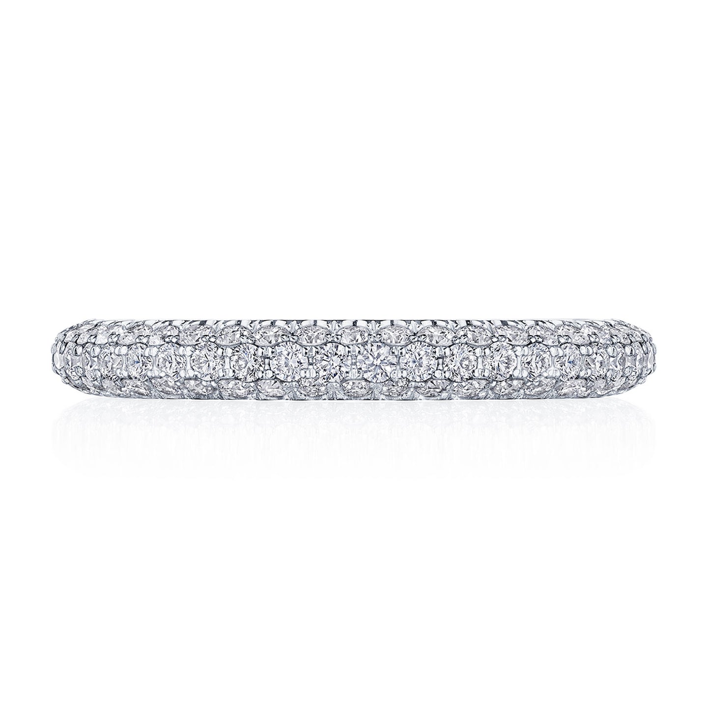 Triple Row Pavé Wedding Band