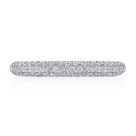 Triple Row Pavé Wedding Band