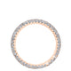Triple Row Pavé Wedding Band