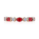 Marquise Ruby and Round Diamond Eternity Band
