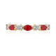 Marquise Ruby and Round Diamond Eternity Band