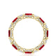 Marquise Ruby and Round Diamond Eternity Band