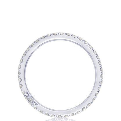 French Pavé Diamond Wedding Band - 2mm