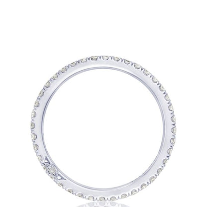 French Pavé Diamond Wedding Band - 2mm