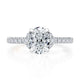 A.Jaffe Classic Diamond with Side Accents And Pave Band Engagement Ring MECOV2777/183