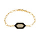 MICHAEL M Bracelet 14k Yellow Gold / Black Chroma Pavé Hexagon Bracelet BR492