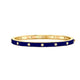 MICHAEL M Bracelet 14k Yellow Gold / Blue / Small Chroma Extruded Bezel Bangle BR485