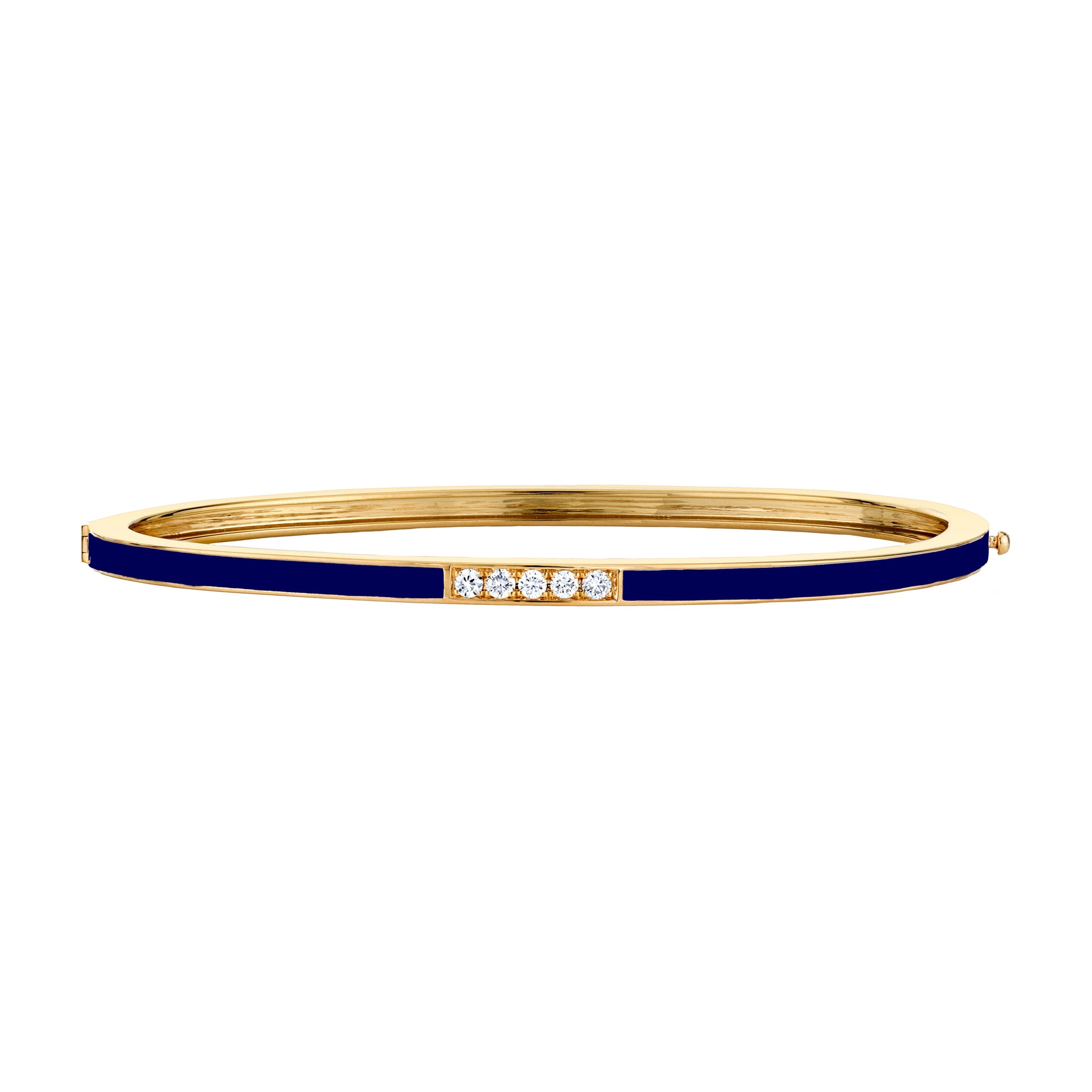 MICHAEL M Bracelet 14k Yellow Gold / Blue / Small Chroma Pavé Stacking Bracelet BR482