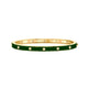 MICHAEL M Bracelet 14k Yellow Gold / Green / Small Chroma Extruded Bezel Bangle BR485