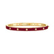 MICHAEL M Bracelet 14k Yellow Gold / Magenta / Small Chroma Extruded Bezel Bangle BR485