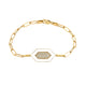 MICHAEL M Bracelet 14k Yellow Gold / White Chroma Pavé Hexagon Bracelet BR492