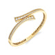 MICHAEL M Bracelets 14K Yellow Gold / Small Europa Bypass Cuff BR401S-14KYG