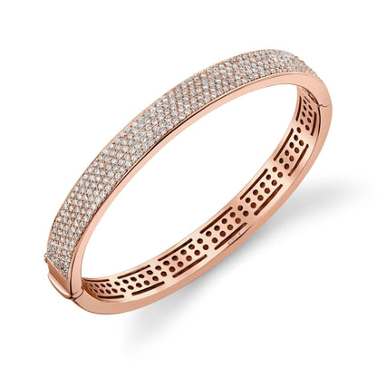 MICHAEL M Bracelets 18K Rose Gold / Medium Europa Diamond Pave Bracelet MAB103