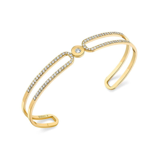 MICHAEL M Bracelets Pave Alignment Cuff