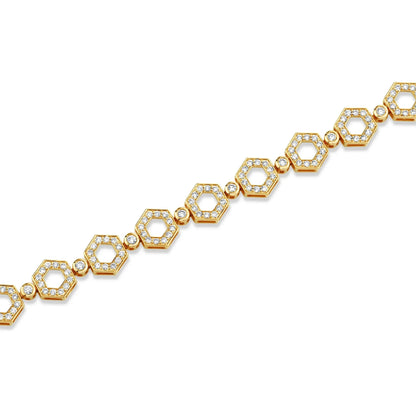 Pavé Hex Infinity Bracelet
