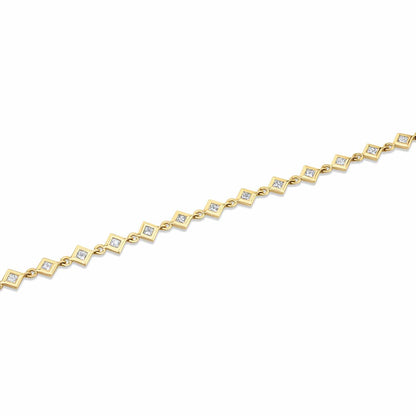 Princess Bezel Tennis Bracelet