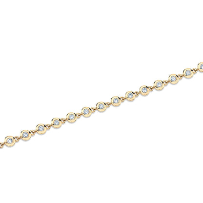 Round Bezel Tennis Bracelet