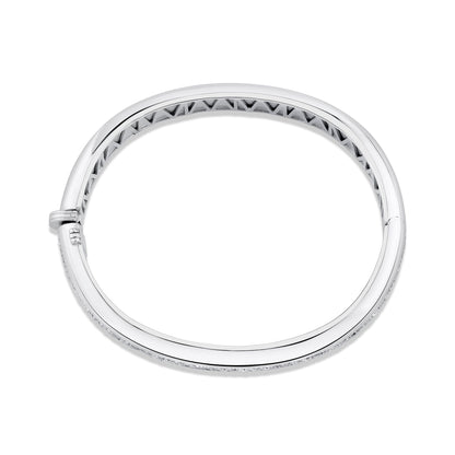 Silver Orb Split Hinged Bracelet
