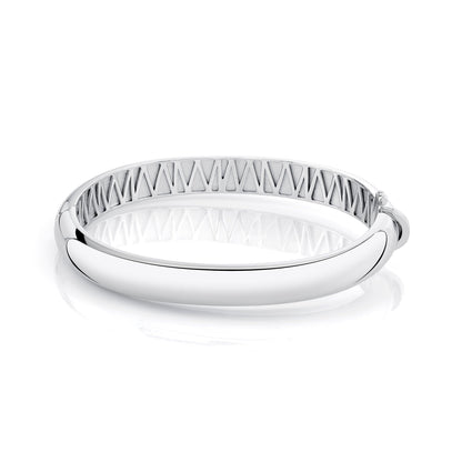 Silver Orb Split Hinged Bracelet