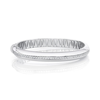 Silver Orb Split Hinged Bracelet