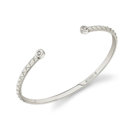 MICHAEL M Bracelets Silver / Small Silver Foundation Cuff Bracelet S-BR378