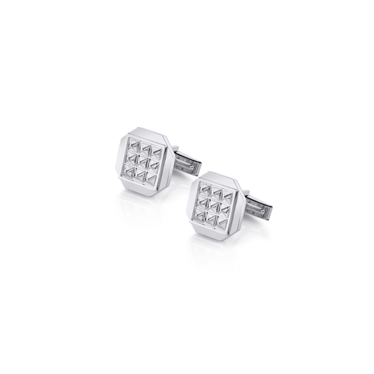 MICHAEL M Cufflinks 14K White Gold Men's Tetra Octagon Cuff Links