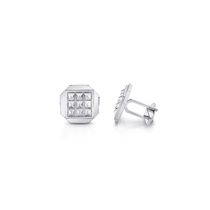 Silver Men's Tetra Octagon Cufflinks