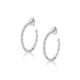MICHAEL M Earrings 14K White Gold Cloud Alternating Hoops ER392WG