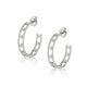 MICHAEL M Earrings 14K White Gold Cloud Stacked Hoops ER387WG