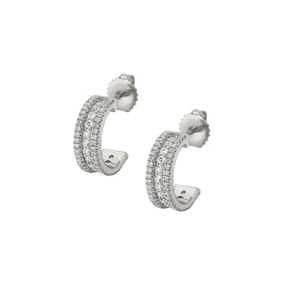 MICHAEL M Earrings 14K White Gold Europa Huggies ER444-14KWG