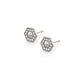 MICHAEL M Earrings 14K White Gold Mini Hex Studs ER507
