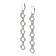 MICHAEL M Earrings 14K White Gold Pavé Hex Long Infinity Earrings ER501