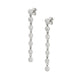 MICHAEL M Earrings 14K White Gold Round Bezel Tennis Earrings ER414WG