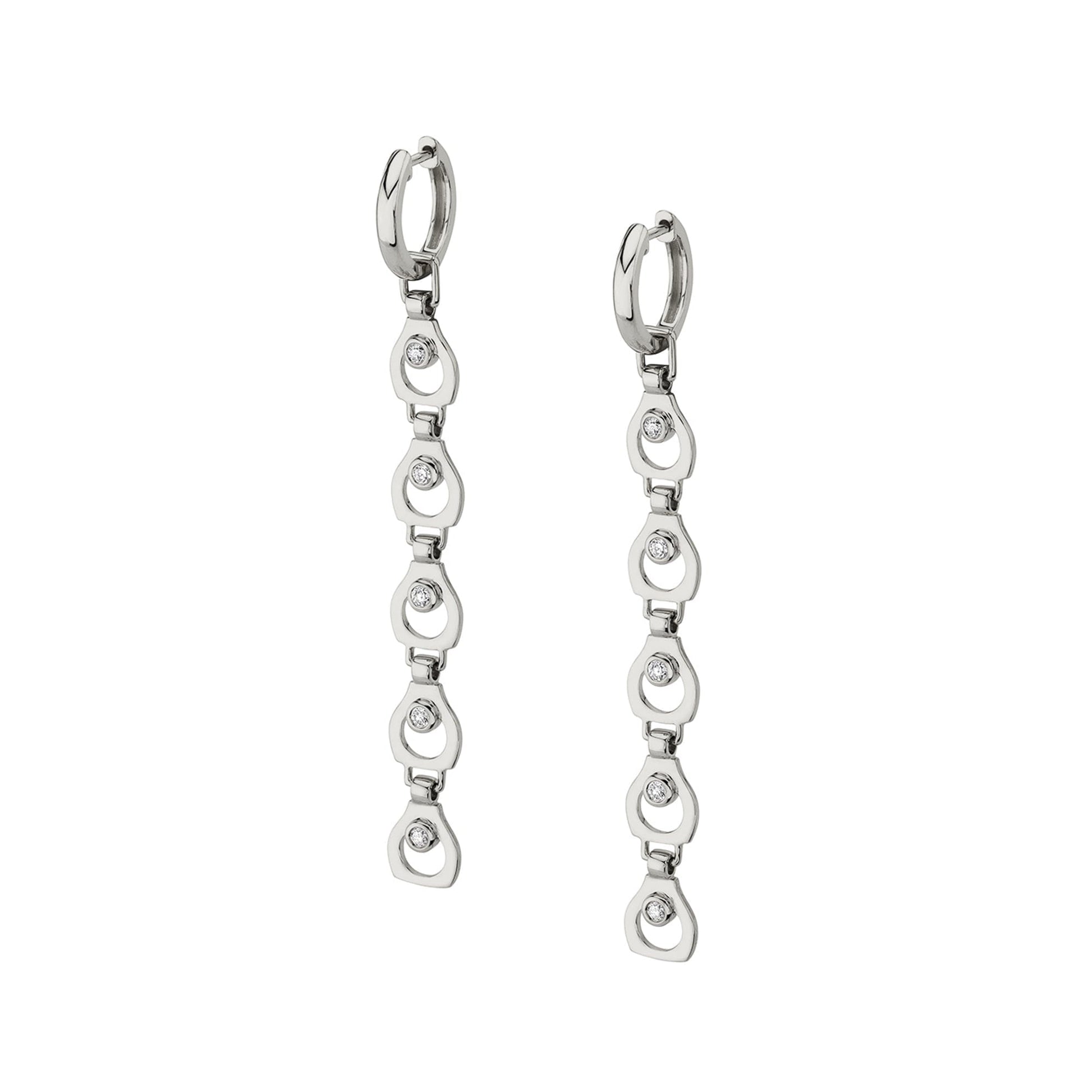 MICHAEL M Earrings 14K White Gold Signature Drop Earrings ER433WG