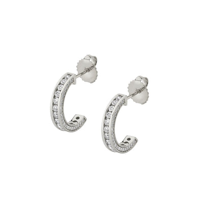 MICHAEL M Earrings 14K White Gold Stella Huggies ER446-14KWG