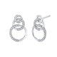 MICHAEL M Earrings 14K White Gold Triple Circle Diamond Drop Earrings ER273WG