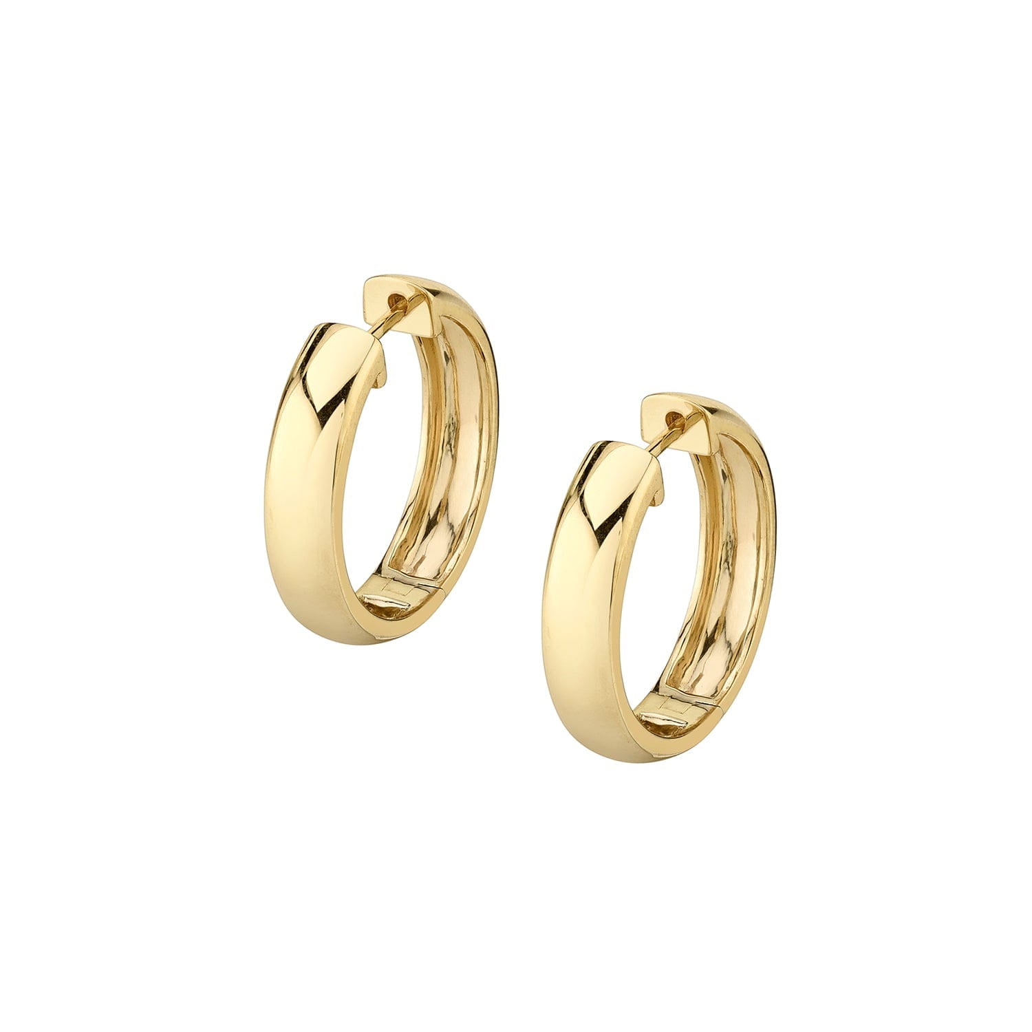 MICHAEL M Earrings 14K Yellow Gold Orb 4mm Huggies ER443YG