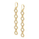 MICHAEL M Earrings 14K Yellow Gold Pavé Hex Long Infinity Earrings ER501
