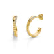 MICHAEL M Earrings 14K Yellow Gold Tetra Crossover Hoops ER349