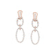 MICHAEL M Earrings 18K Rose Gold Cloud Oval Drop Earrings ER622