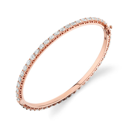 MICHAEL M Earrings 18K Rose Gold Meksian Oval Eternity Bangle BR603M