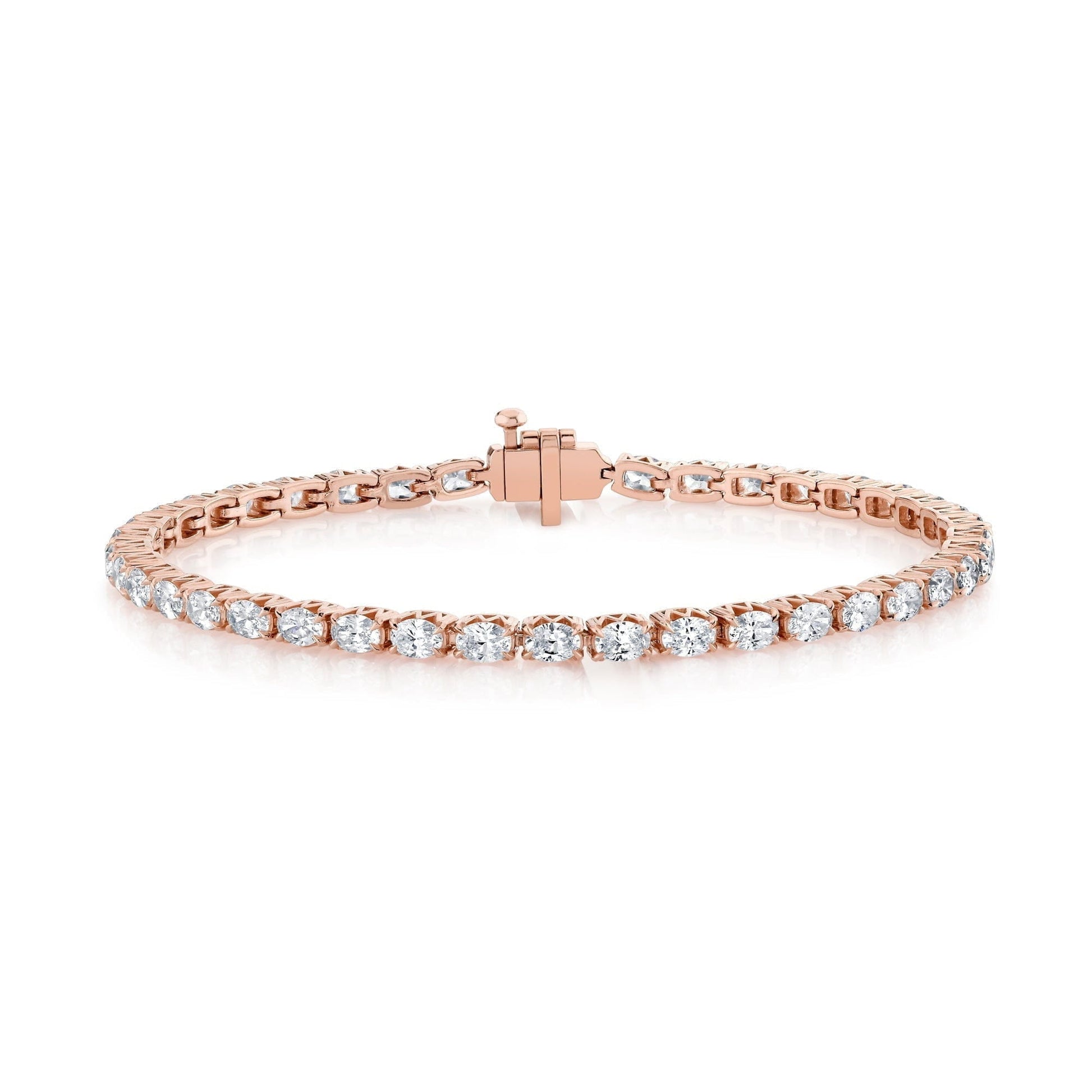 MICHAEL M Earrings 18K Rose Gold Meksian Oval Tennis Bracelet BR600M