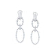 MICHAEL M Earrings 18K White Gold Cloud Oval Drop Earrings ER622