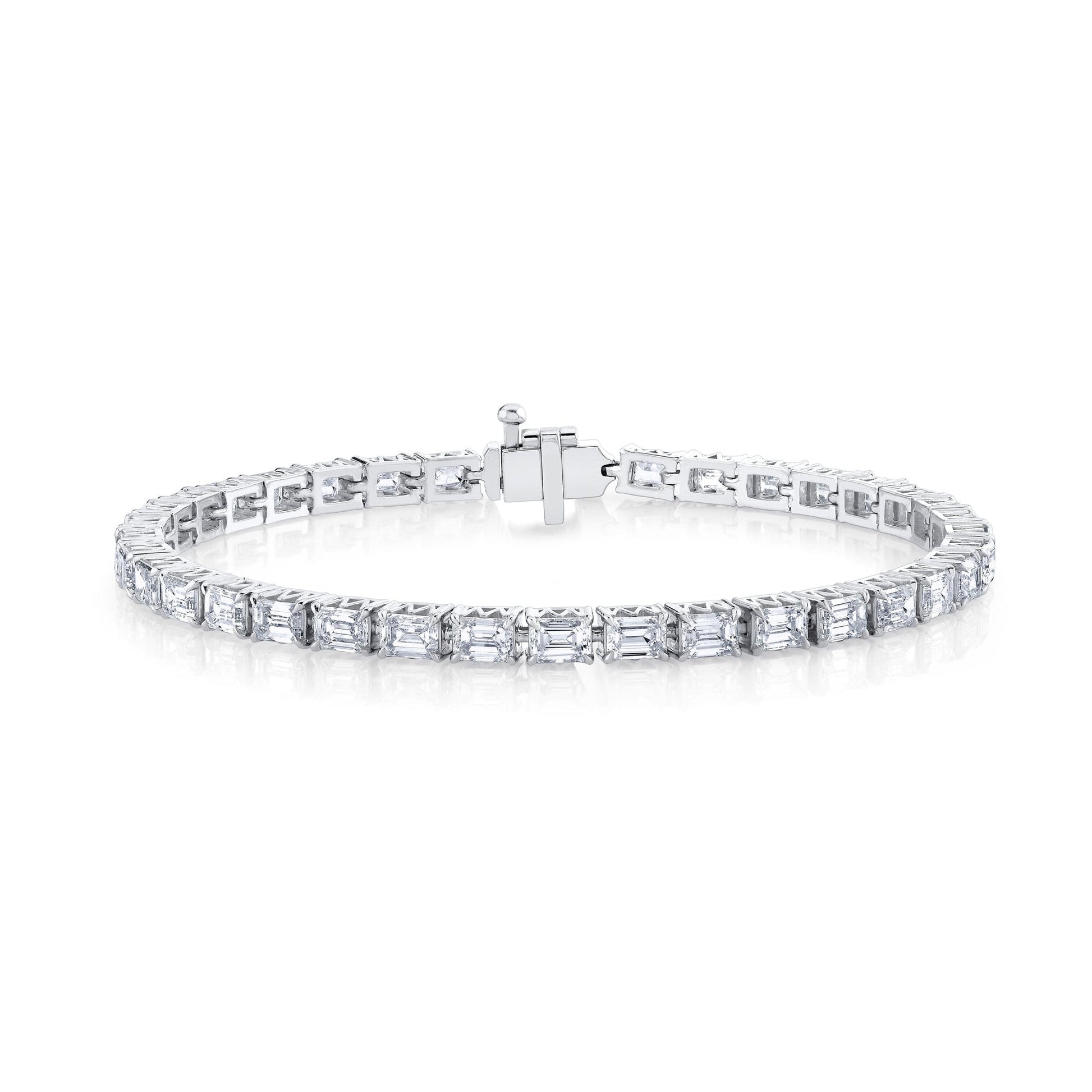 MICHAEL M Earrings 18K White Gold Meksian Emerald Bracelet Petite BR601M