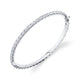 MICHAEL M Earrings 18K White Gold Meksian Oval Eternity Bangle BR603M