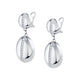 MICHAEL M Earrings 18K White Gold Orb Double Drop Earrings ER623