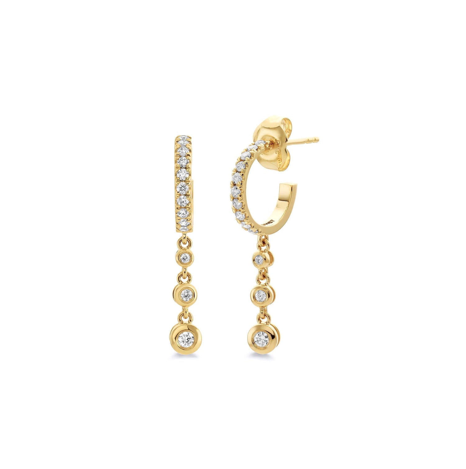 MICHAEL M Earrings Chroma Gold Dangle Hoops