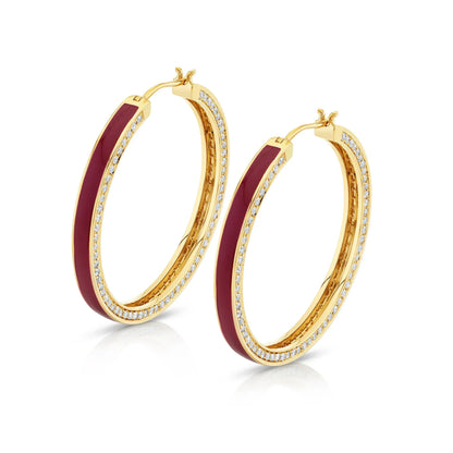 Chroma Pavé Edge Hoop Earrings